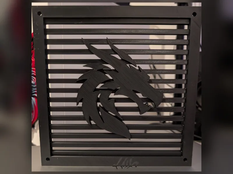 Rejilla de ventilación con dragón 200 x 200 mm