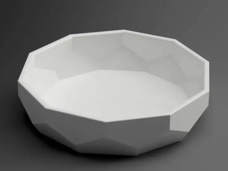 Low Poly Bowl Vase Catchall