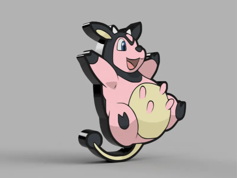 Caja de luz y arte de pared de Miltank