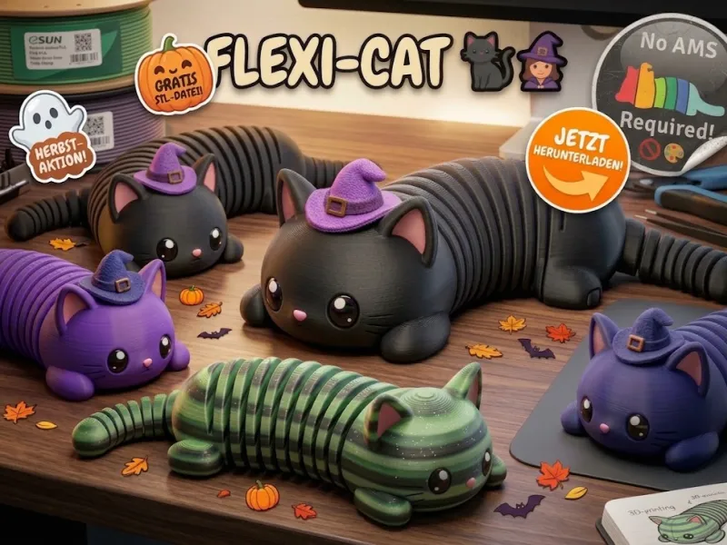 🎃 FLEXI-CAT FIDGET TOY 🐈‍⬛ (NO AMS REQUIRED)
