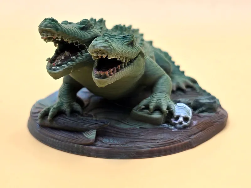 RPG 2-Headed Crocodile Miniature
