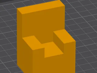 BASIC ARM CHAIR FOR MINIATURE CHARACTERS OR DOLL HOUSE