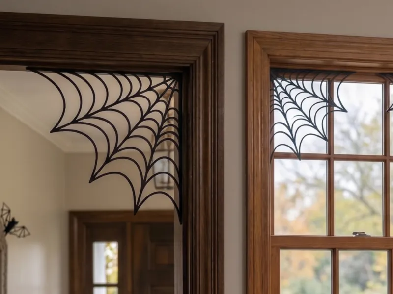 Corner Spider Web - Halloween Window & Door Decor