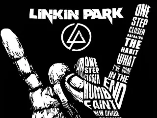 Linkin Park - Metal Hand & Word Skull (Hueforge)