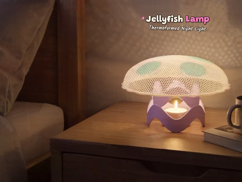 THERMOFORMED JELLYFISH LAMP - HONEYCOMB NIGHT LIGHT [FREE]