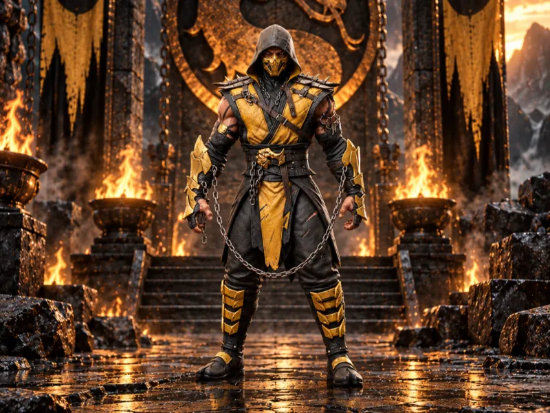Scorpione - Mortal Kombat - Figura - Bianco