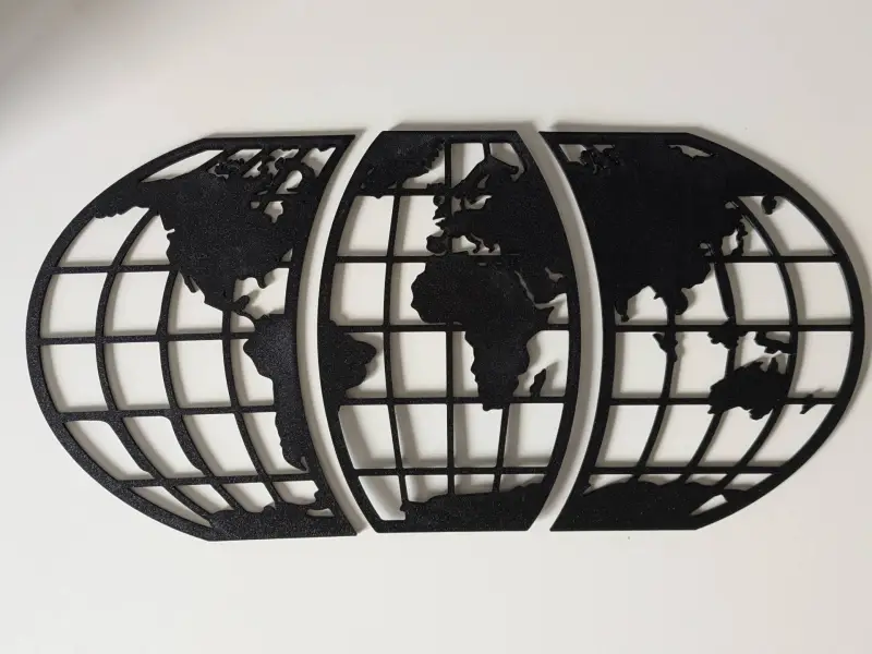 World map wall decoration