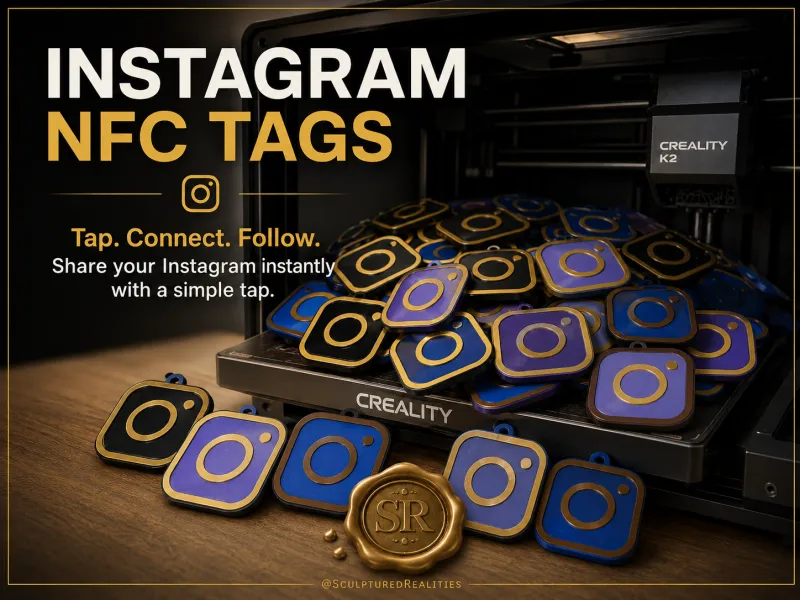 INSTAGRAM NFC TAG (smooth/layered)