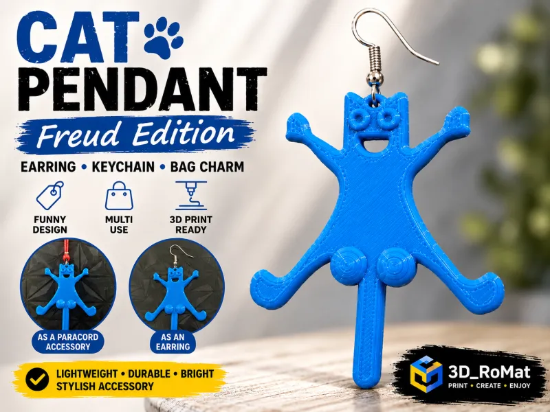 Funny Cat Pendant — Freud Edition 😸