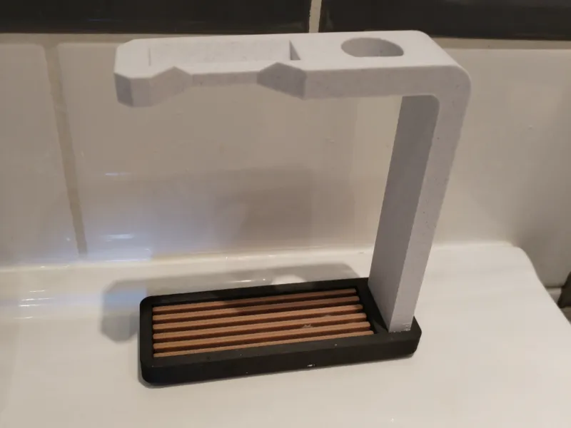 Soporte para maquinilla y cepillo de dientes – Organizador de baño