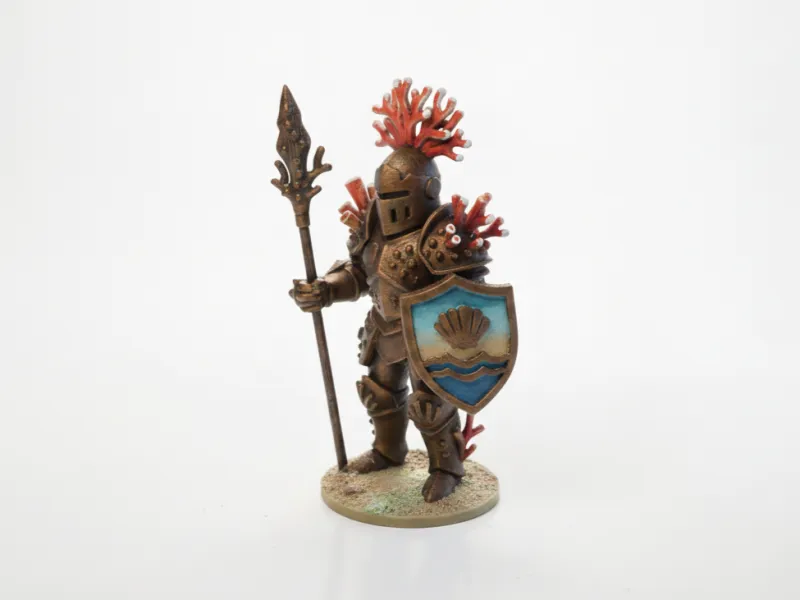 Sea Knight Warrior Fantasy Figurine 3D Printable