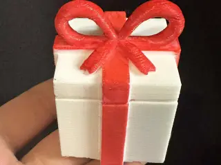 Locking Snap-On Gift Box with Bow - Present Container