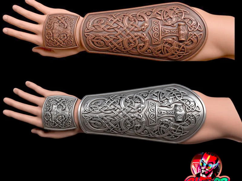 Viking Bracer & Hand Guard — Thor’s Hammer (Mjölnir) — 1:1 S