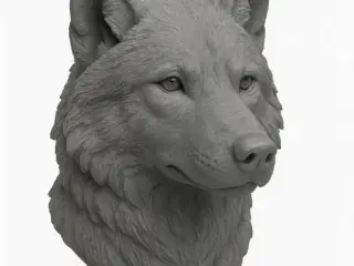 Wolf bust