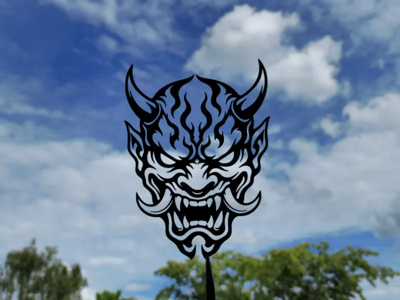 Decoración de Pared con Máscara de Demonio Oni
