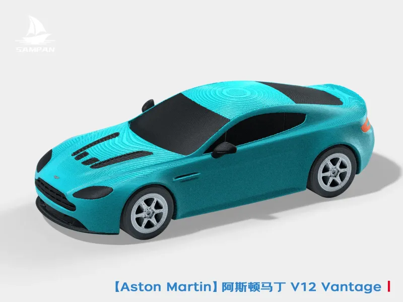 【Aston Martin】Aston Martin V12 Vantage Роскошный спорткар Дорожный автомобиль Модель автомобиля Декоративная модель Подвижные колеса