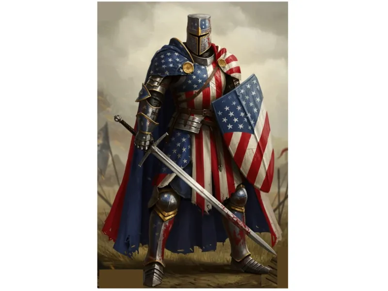 Patriotic US Flag Knight Templar
