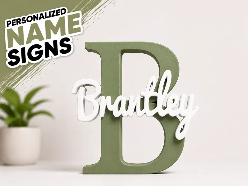 Placa de Nome 3D - Brantley