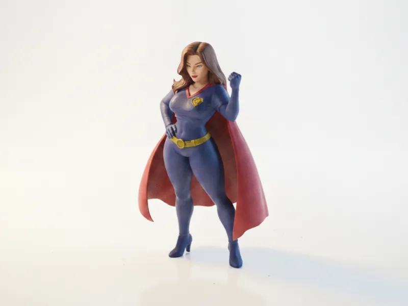 Hero Lady Figurine Female Character 3D Printable