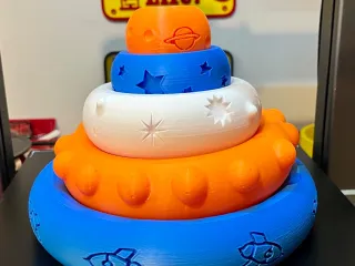 Saturn's (Tower) Rings Toy Puzzle for Kids