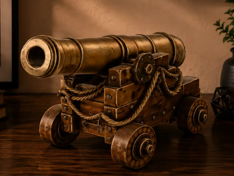 Cannon Figurine Decor Diorama Piece for DnD Pirate Fantasy
