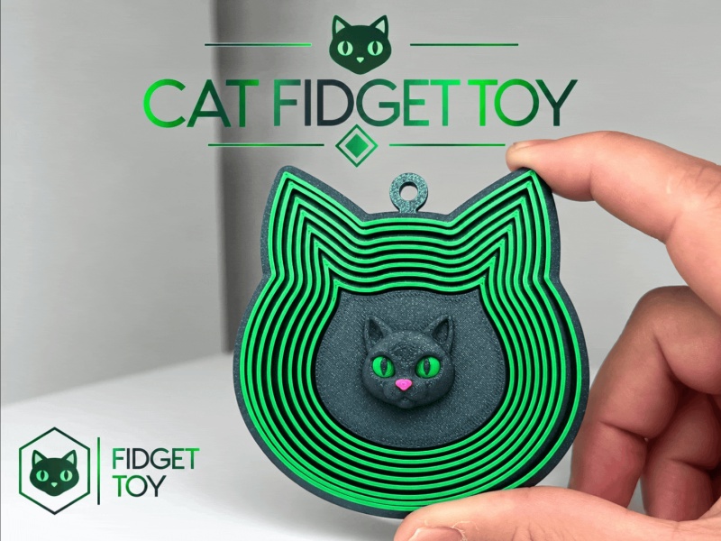 Halloween kat fidgetspeelgoed sleutelhanger ornament