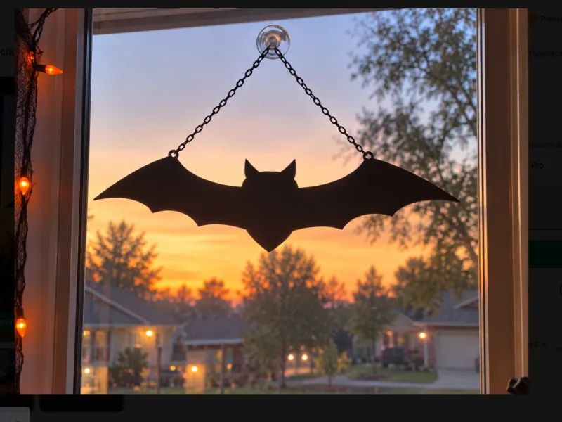 Bat window decor
