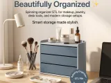 Spinning Rotating Jewelry, Makeup, Desk Organizer, Storage-0