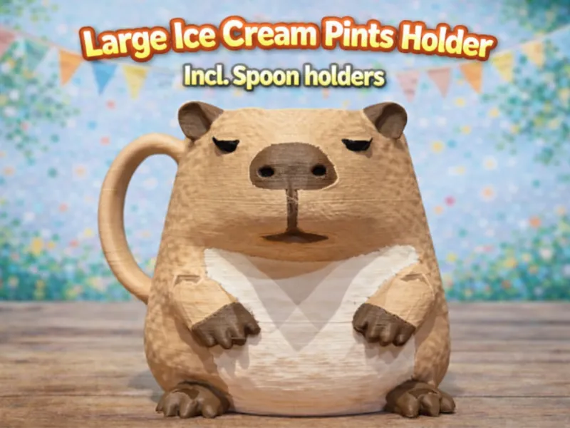 チルカピバラ アイスクリームパイントホルダー