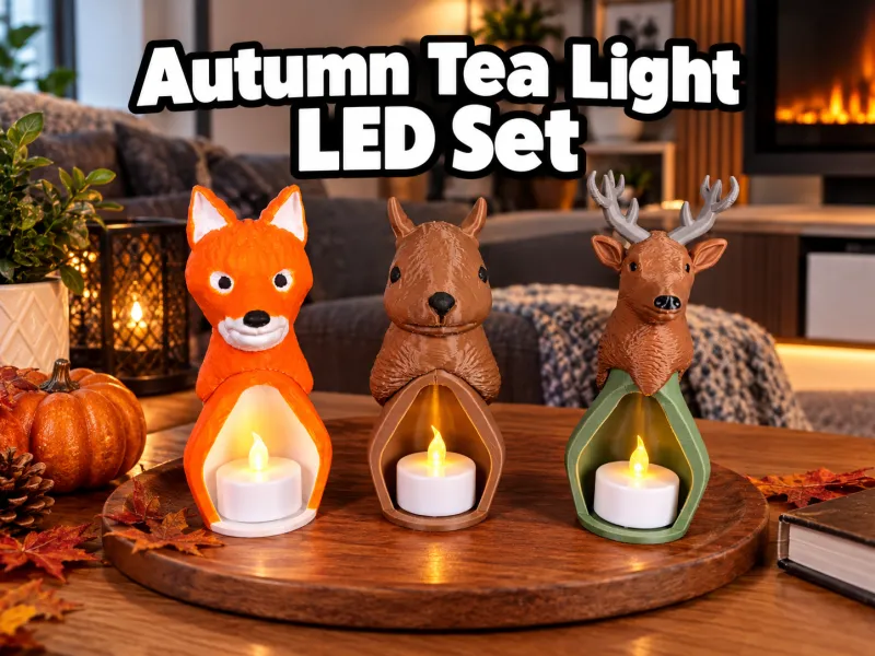 Autumn Tea Light LED Set
