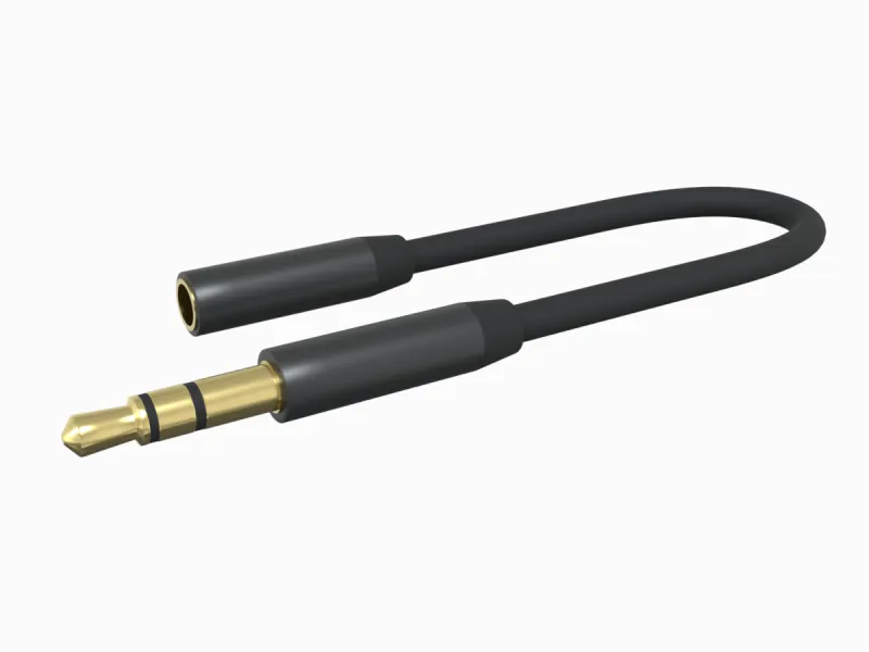 Audio Cable 3D Model – Realistic Connector Wire