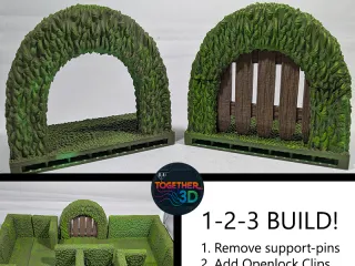Hedge arch with functional gate - OpenLOCK system