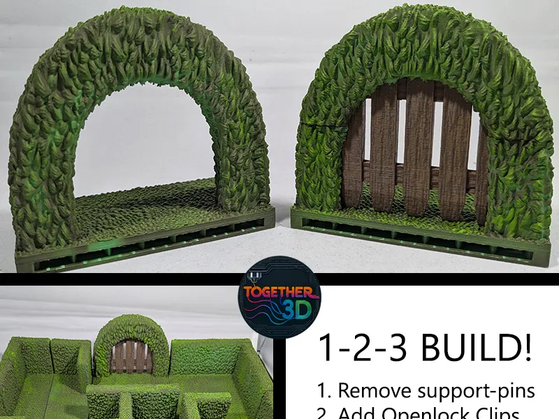 Hedge arch with functional gate - OpenLOCK system