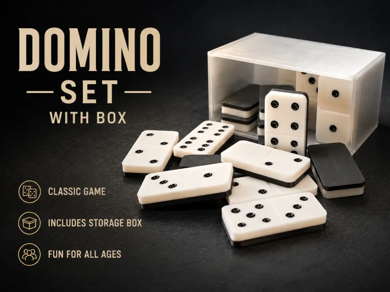 GIOCO DEL DOMINO – Set di 28 Tessere in Scatola