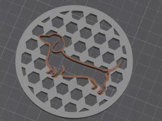 Dessous de verre ou tasse teckel coaster dachshund