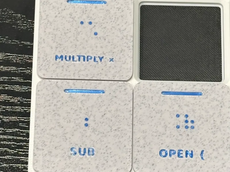 Conjunto de Blocos de Matemática em Braille Nemeth para Gridfinity