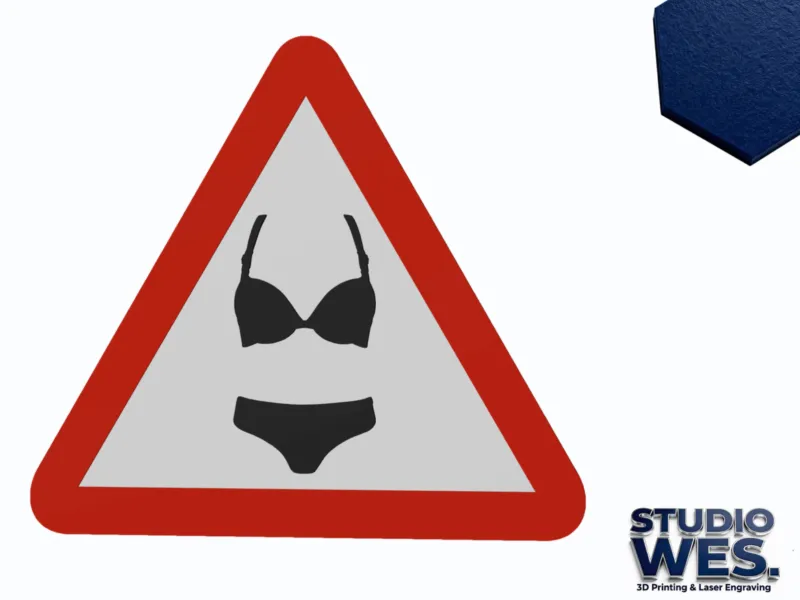 Bikini - Warning/Danger Traffic Sign - Wall Art