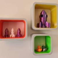 Funky Box Shelves with removeable colour insert Bundle Shelf-0