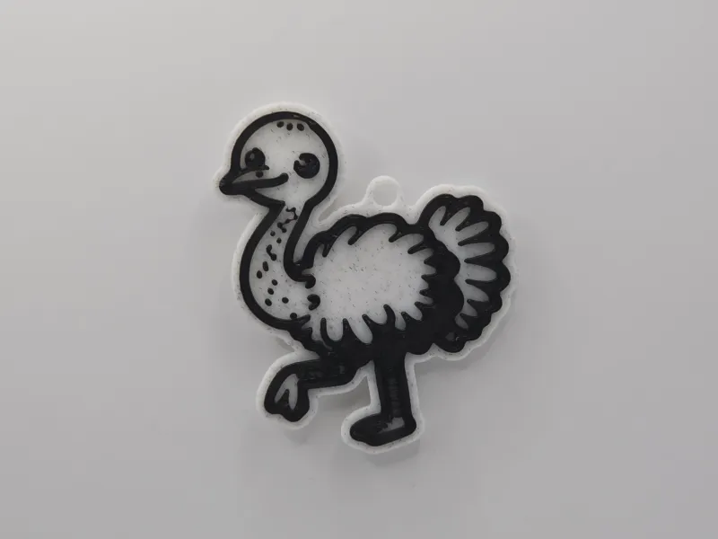 Cute Ostrich Keychain