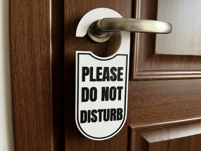 "Please Do Not Disturb" Door Hanger - 03