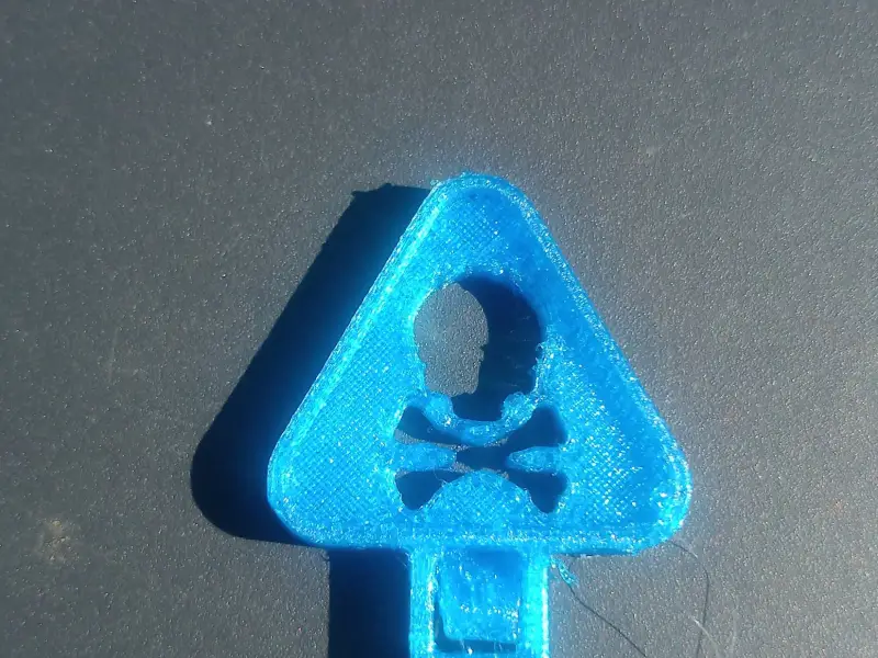 Zip tie with skull symbol