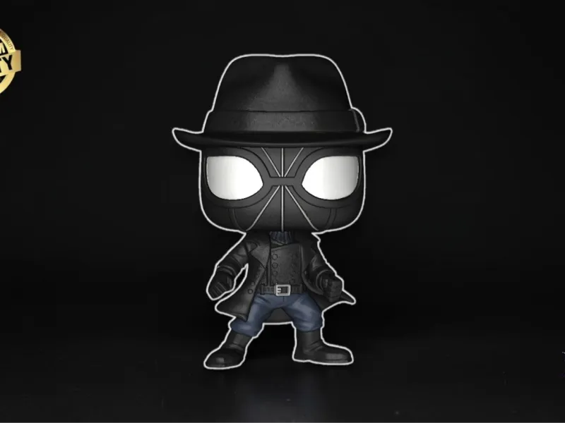 Spider Noir Funko Style STL Spider-Verse 3D Print Figure