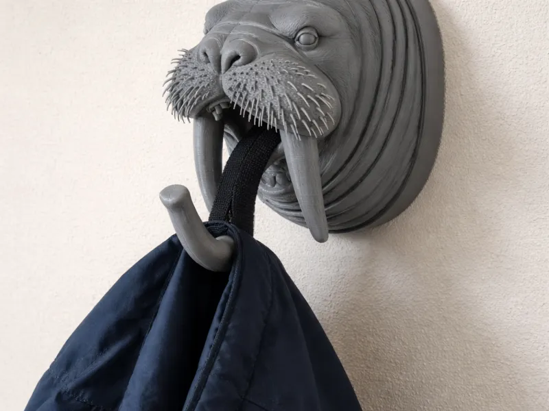 Walrus HEAD WALL HANGER COAT AND KEY HOLDER HOOK