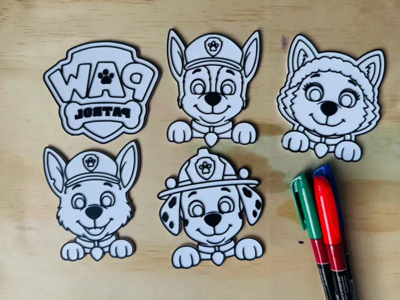 kit de manualidades para colorir paw patrol