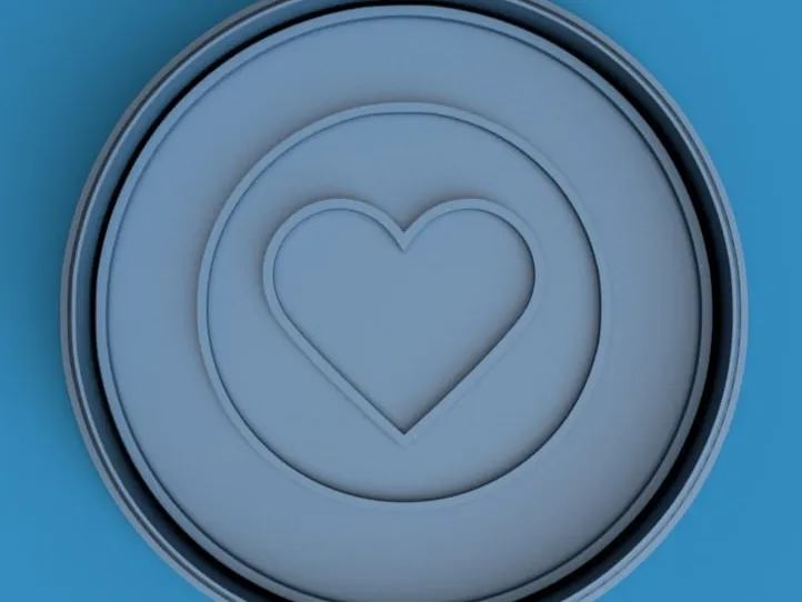 Heart Circle Cutter & Stamp - escarapela