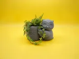 Cute Owl Planter – 3D Printable Owl Succulent Pot-0