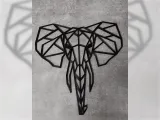 Elephant head low poly-0