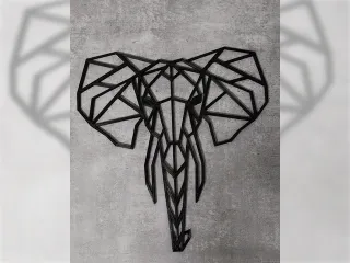Elephant head low poly