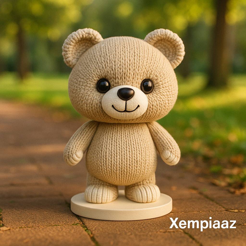 Mother day - knitted bear perfect gift - free