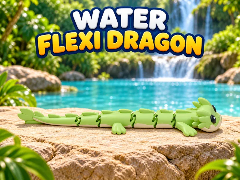 Green Water Dragon Flexi Fidget Toy